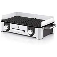 WMF Lono Master Electric Grill 2400 W 2 x Separately Adjustable Grill Surfaces, Table Grill with Outdoor Certification for Barbecue, cromargan