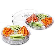 Free Free Felli 6 Piece Acrylic Divided Sections Serving Tray / Compartment Party Appetizer Platter