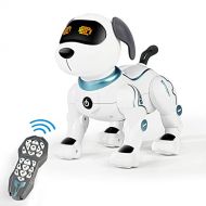 [아마존베스트]WQ RC Dog Toy for Kid, Remote Control Robotic Dog Stunt Puppy Voice Control Toys Handstand Push-up Electronic Pets Dancing Programmable Robot with Sound for Boys and Girls