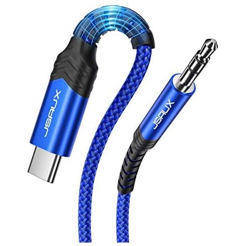  [아마존베스트]JSAUX USB C to Jack AUX Cable 1 m, USB C to 3.5 mm Jack Car Headphone Adapter Nylon Braided Aux Cable for Huawei P40/P30/P20/Mate 20/30, Samsung Galaxy S20/S20+/Note20/10/A8/A80, O