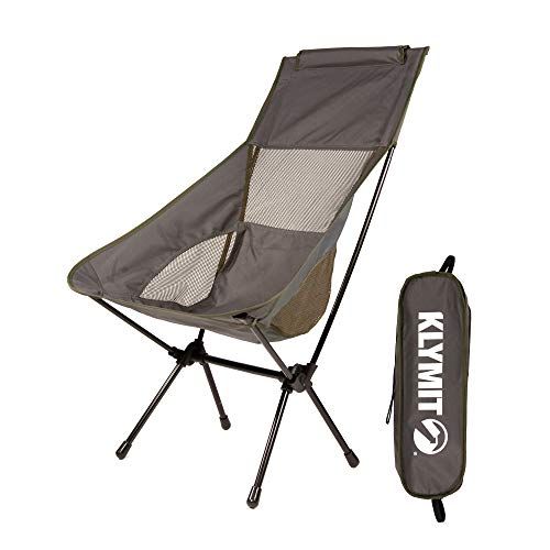  KLYMIT Timberline Camp Chair, Lightweight Backpacking Chair, Travel-Friendly, Comfortable, Durable Design, 225 lbs Capacity