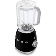 Smeg BLF01BLUS Retro Style Blender with 6 Cups Tritan BPA-Free Jug, Detachable Stainless Steel Dual Blades, Overload Motor Protection, 4 Speeds and 3 Preset Programs in Black