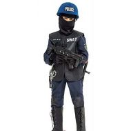 Fancy Me Italian Made Boys Deluxe SWAT Police Halloween Carnival Fancy Dress Costume Outfit 3-12 years (11 years)