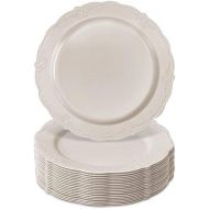 Silver Spoons DISPOSABLE DINNERWARE SET, 20 Cake Plates (Vintage - Cream, 9)