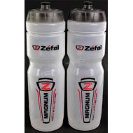 2-Pack Zefal Magnum 33oz 1L Bike Water Bottles BPA Free Dishwasher Safe Clear