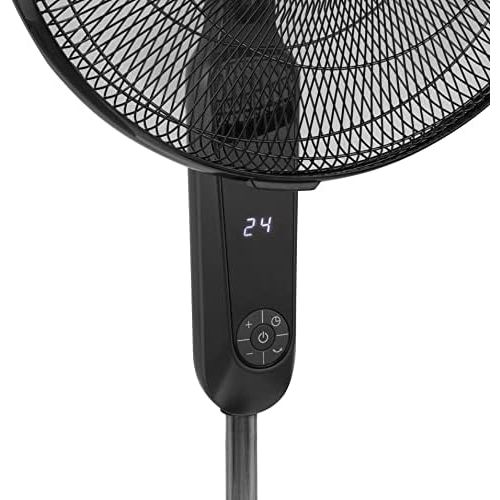 [아마존베스트]Tristar VE-5880 Stand Fan with Remote Control, Comfortable Timer Function, 24 Power Levels, Height Adjustable, 30 W, Black