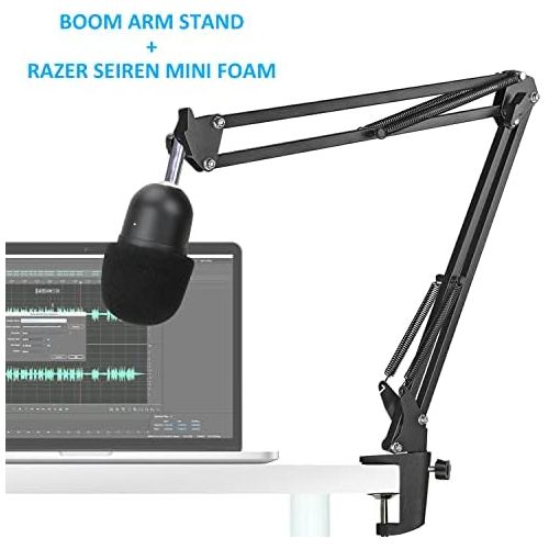  [아마존베스트]Seiren Mini Microphone Stand with Wind Protection - Microphone Arm with Pop Filter for Razer Seiren Mini Microphone by YOUSHARES