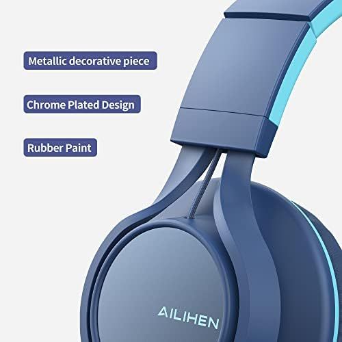  [아마존베스트]AILIHEN 8541709291 Blue 3.5mm Jack Wired On-Ear Headset