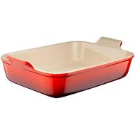 Le Creuset PG07003A-3267 Heritage Stoneware Rectangular Dish, 12-by-9-Inch, Cerise