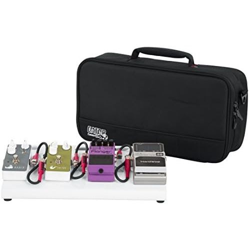  Gator Cases Aluminum Guitar Pedal Board with Carry Bag; Small: 15.75 x 7 White (GPB-LAK-WH)