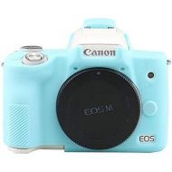 Easy Hood Case for Canon EOS M50 and M50 II Digital Camera, Anti-Scratch Soft Silicone Housing Protective Cover Protector Skin (Blue)