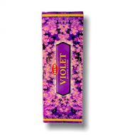 인센스스틱 Dpnamron Violet - Box of Six 20 Stick Hex Tubes - Hem Incense Hand Rolled in India