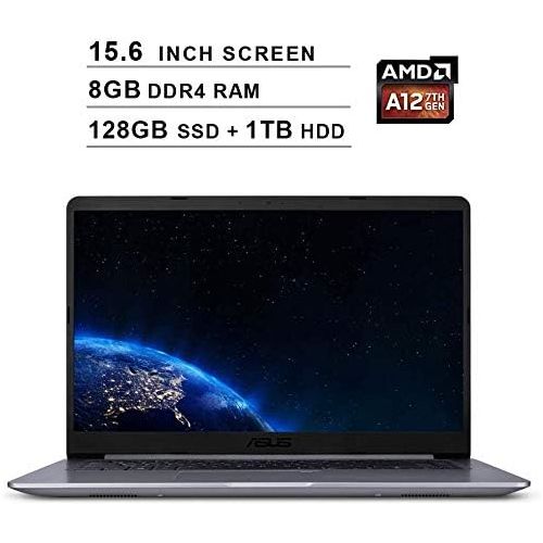 아수스 2020 Newest Asus VivoBook A12 15.6 Inch FHD 1080P Laptop (AMD Quad Core A12-9720P up to 3.6 GHz, 8GB DDR4 RAM, 128GB SSD (Boot) + 1TB HDD, AMD Radeon R7, Bluetooth, WiFi, HDMI, Win