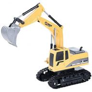 SXDYJ 1/24 Scale Remote Control Digger,Toy Digger 360°Rotating RC Construction Truck,Engineering Sand Digger Construction Vehicle Toy Cars for Kids
