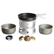 Trangia 25 9 Ultralight Hard Anodized Camping Cookset Includes: Alcohol Stove, 2 HA Pots, Non Stick Frypan, Upper & Lower Windshield, Pot Gripper, & Strap
