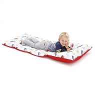 Disney Cars Padded Toddler Easy Fold Nap Mat With Attached Pillow Case - Navy,Red