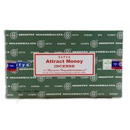 인센스스틱 Satya Nag Champa Incense Stick Packs - Hand Rolled & Non-Toxic - Perfect for Meditation and Yoga - Home Fragrance Gift Pack - 15g, Set of 12 Packs (Assorted Pack) (Attract Money)