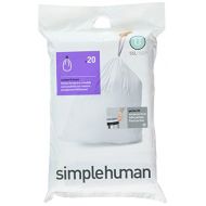 simplehuman Code U Custom Fit Liners, Extra Large, Ultra Strong Trash Bags, 55 Liter / 14.5 Gallon, 3 Refill Packs (60 Count)