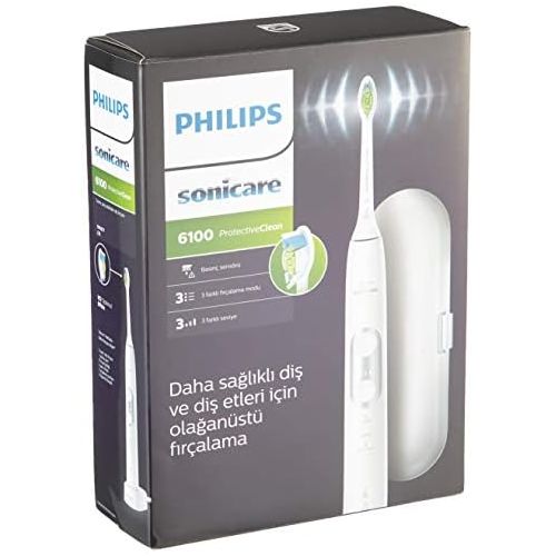 필립스 Philips Sonicare ProtectiveClean 6100 Electric Toothbrush with Sound Technology Single Pack