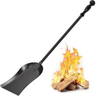 Amagabeli GARDEN & HOME Amagabeli Fireplace Ash Shovel Heavy Gauge Steel Fireplace Scoop Ash Scoop Gardening Shovel Single Fireplace Tool Fire Pit Campfires Indoor and Outdoor Use Black Coal Shovel for Wo