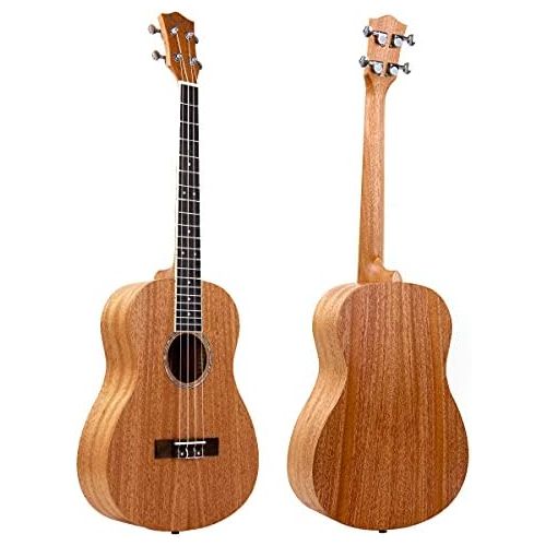  [아마존베스트]Kmise Baritone Ukulele 30 Inch Ukelele Uke 4 String Guitar With Ukele Picks Strap Tuner G-C-E-A String (Mahogany Body)