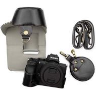 Nikon Z50 Case, kinokoo Camera Bag PU Leather Case for Nikon Z50 Camera with Z DX 16-50mm f/3.5-6.3 VR Lens, Protective Case Carring Bag for Z50 (Black)