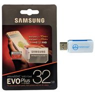 Samsung 32GB Micro SDHC EVO Bundle with (Evo+) Memory Card with Adapter Works with Nintendo Switch Lite Gaming Console (MB-MC32G) Bundle with (1) Everything But Stromboli Micro SD