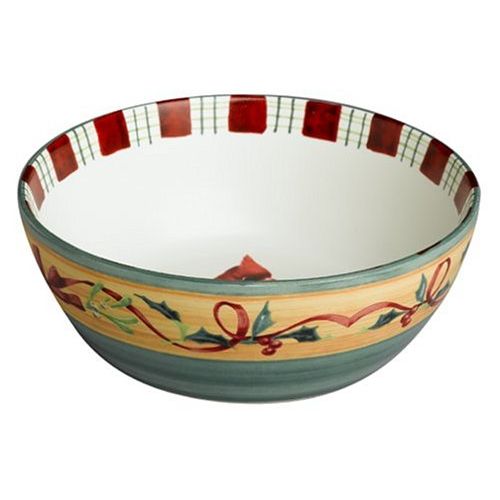 레녹스 Lenox Winter Greetings Everyday Stoneware Cardinal All Purpose Bowl