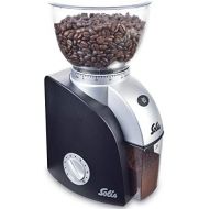 Solis Elektrisches Kaffeemahlwerk, 22 Mahlstufen, 300 g Fassungsvermoegen, Scala Plus, Schwarz