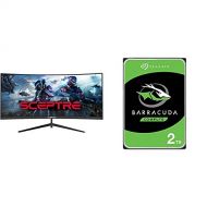 Sceptre 30-inch Curved Gaming Monitor, Metal Black & Seagate Barracuda 2TB Internal Hard Drive HDD ? 3.5 Inch SATA 6Gb/s 7200 RPM 256MB Cache 3.5-Inch ? Frustration Free Packaging