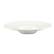 CAC China FDP-122 Paris-French Round 5.5-Ounce Super White Porcelain Flat Design Pasta Bowl, 11 by 11 by 2-1/8-Inch, 12-Pack