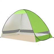 MZXUN Family Tent Dome Tent Small and Portable 2-3 Person Automatic Pop Up Waterproof Beach Tent Outdoor Sun Shelter Cabana Outdoor Tent (Color : Green)