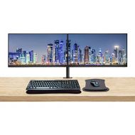 HP EliteDisplay E27q G4 27 Inch QHD QHD IPS LED-Backlit LCD 2-Pack Monitor Bundle with HDMI, Blue Light Filter, Dual Monitor Stand, MK270 Wireless Keyboard and Mouse Combo, Gel Pad