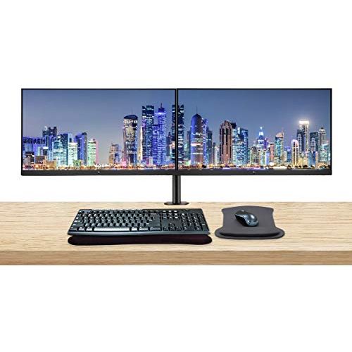 에이치피 HP EliteDisplay E27q G4 27 Inch QHD QHD IPS LED-Backlit LCD 2-Pack Monitor Bundle with HDMI, Blue Light Filter, Dual Monitor Stand, MK270 Wireless Keyboard and Mouse Combo, Gel Pad