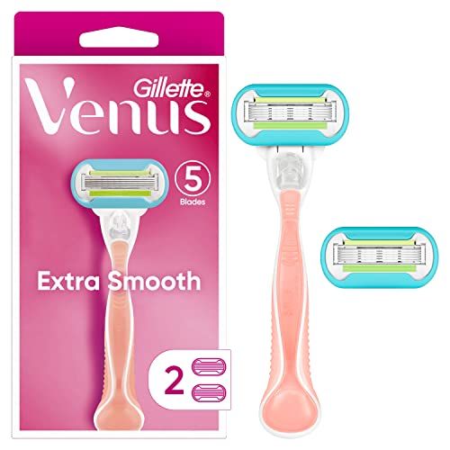  [무료배송]Gillette Venus Extra Smooth Pink Womens Razor Handle + 2 Refills