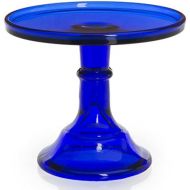 Mosser Glass 6 Footed Cake Plate Stand - Cobalt Blue