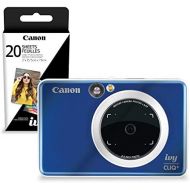 Canon Ivy CLIQ+ Instant Camera Printer (Sapphire Blue) + 30 Sheets Photo Paper + Basic Accessories Bundle (USA Warranty)