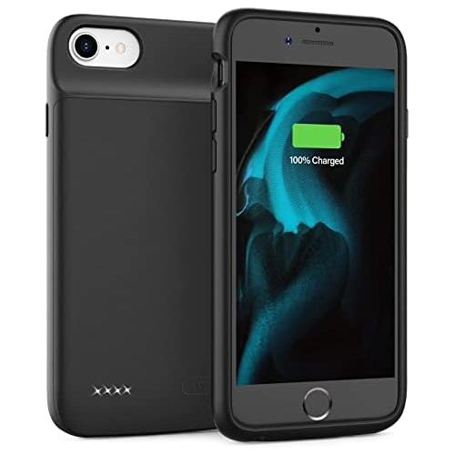  [아마존베스트]Swaller Battery Case for iPhone 6 6S 7 8 SE 2020, 3200mAh Charging Case, Protective Charger Case, Portable Extended Battery Pack (4.7-inch) (Black)