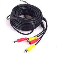 Cocar Car RCA Cable Set Optional DC Power Connection 2 in 2 for Reversing Camera CCTV LED