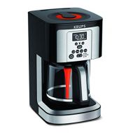 KRUPS EC324050 Savoy Programmable Coffee Maker 14 Cup, Black/Silver, 9.6 x 8.3 x 14.2