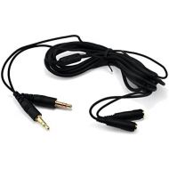 [아마존베스트]Ougual 2 Male 2 Jacks Microphone Audio Extension Cable 3.5 mm Cable for Computer Game Headphones Headset 150 cm Black