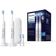 Philips Sonicare ExpertClean 7300 Electric Toothbrush HX9611/19 with Sound Technology, Pressure Control, Travel Case, Pack of 2, White