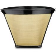 Gold Tone 2 X #4 Cone Shape Permanent Coffee Filter (Gold/Black, 1)
