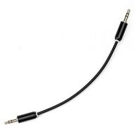 MyVolts Candycord PO-400 Special Audio Cable, Straight Mini Jack to Straight Mini Jack, 15cm, Liquorice Black Colour, Perfect for Teenage Engineering PO-400