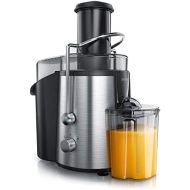 [아마존베스트]Arendo - Juicer stainless steel 800 watts for fruit and vegetables in - centrifugal juicer juicer - electric - 2 speed settings - overheating protection - safety bar - BPA-free