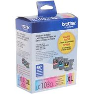 Brother Genuine High Yield Color Ink Cartridge, 3 Pack of LC103 , Replacement Color Ink Three Pack, Includes 1 Cartridge Each of Cyan, Magenta & Yellow, Page Yield Upto 600 Pages/C