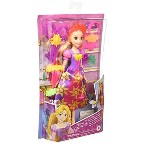 디즈니 Disney Princess Cut and Style Rapunzel Hair Fashion Doll, Toy with Hair Extensions, Play Scissors, Accessories