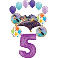 Mayflower Products Aladdin Party Supplies Princess Jasmine 5th Birthday Balloon Bouquet Decorations