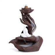 인센스스틱 JJSPP Backflow Incense Burner, Handmade Ceramic Backflow Cone Sticks Incense Holder Home Decor Craftwork Size 140x170mm