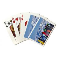 Lantern Press Full Ski Rack & Snowy Mountain Range (52 Playing Cards, Poker Size Card Deck with Jokers)